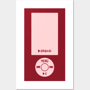 Red MP3 Music Player Retro Posters and Art